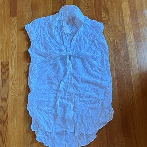 H&M White Sheer beach cover up dress